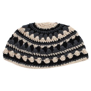 * כיפה פריק 23 ס"מ גוונים קרם אפור כחול כהה