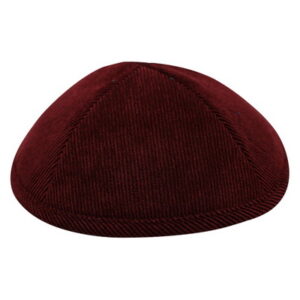 כיפה קורדרוי בורדו 19 ס"מ