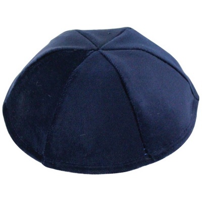 * כיפה "פרמיום" גודל 6 22 ס"מ קטיפה גרמנית כ.כהה