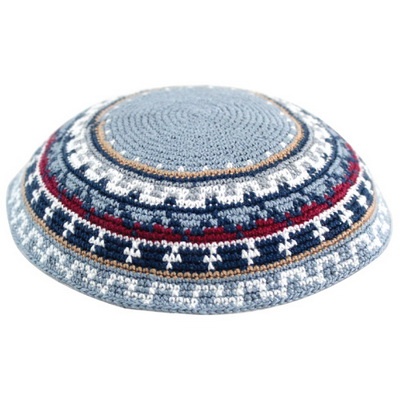 כיפה  עבודת יד 18 ס"מ מקושקשת