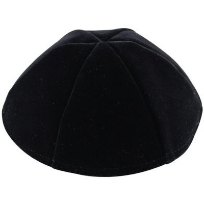 * כיפה "פלוש" גודל 6 22 ס"מ קטיפה מבריקה 6 חלקים ל