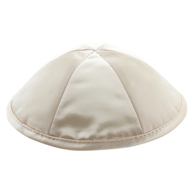 כיפה סטן דלוקס אופוויט 19 ס"מ 6 חלקים עם מקום לסיכה