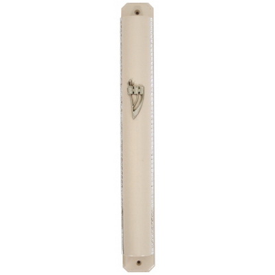 מזוזה עץ 15 ס"מ אופוויט 2 שרשראות עם גב