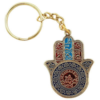 מחזיק מפתחות מתכת ירושלים אנגלית 5 ס"מ