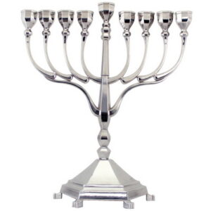 ימ  חנוכיה ניקל מהודרת "ענפים" 56 ס"מ