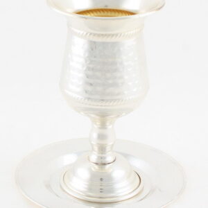 גביע קידוש מוכסף עם רגל ותחתית 15 ס"מ