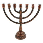  מנורה אלומיניום 7 קנים גימור קופר 25 ס"מ