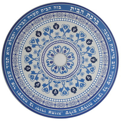 כיסוי מגנטי לעינית של דלת "ברכת הבית" גווני כחול 2