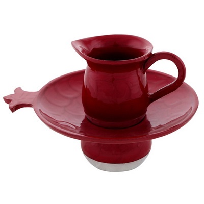 מים אחרונים אלומניום גוון בורדו "רימון" 17 ס"מ