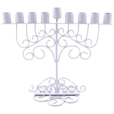 חנוכיה צבע לבן לשמן 23*27 ס"מ