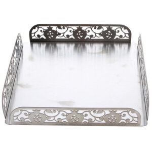 מעמד למצה אלומניום חיתוך לייזר "רימונים" 22x22 ס"מ