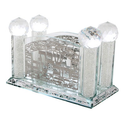 מפיון / לברכונים קריסטל מהודר עם פלקטה "ירושלים