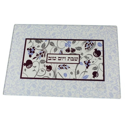 מגש חלה זכוכית עבה בלתי שבירה 25X35 ס"מ