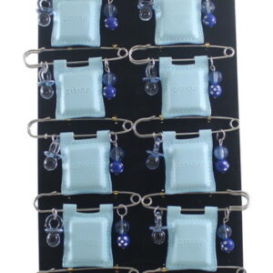 סטנד סיכת בייבי תהילים דמוי עור תכלת (10 יח')