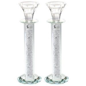  זוג פמוטי קריסטל מהודרים 22 ס"מ