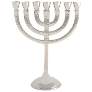 מנורה 7 קנים אלומניום מרוקע 28 ס"מ
