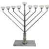 חנוכיה מתכת חבד עם קריסטל 75 ס"מ