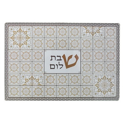 מגש חלה זכוכית עבה בלתי שבירה 25X37 ס"מ