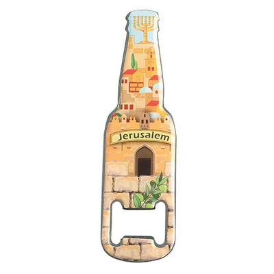 פותחן מגנט צורת בקבוק "ירושלים" 13 ס"מ