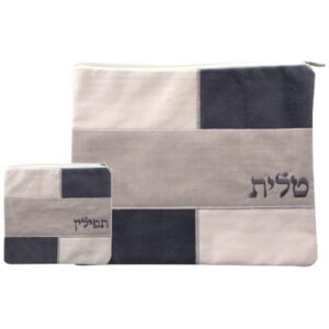  סט טלית תפילין מהודר "שילוב בדים" 30*36 ס"מ