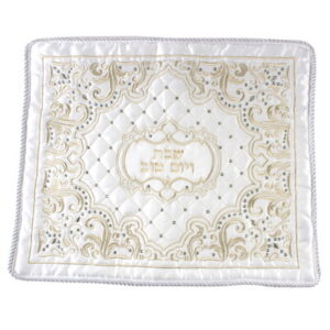  כיסוי חלה סטן רקמה מהודרת 45x55 ס"מ