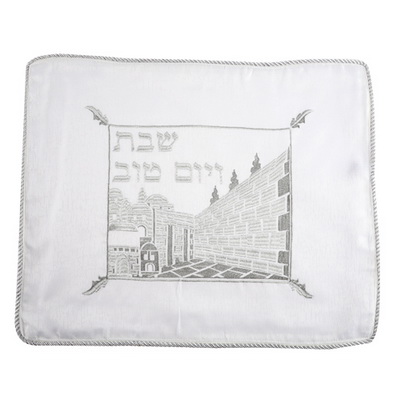 כיסוי חלה ברוקט 42x52 ס"מ "כותל" עם חבל