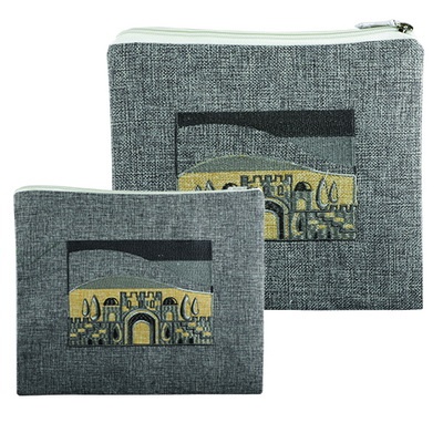 סט טלית תפילין פשתן עם ריקמה 36*29 ס"מ