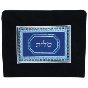 סט טלית תפילין קטיפה מדיום עם אפליקציה 36*29 ס"מ
