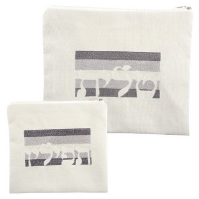 סט טלית תפילין פשתן עם ריקמה 36*29 ס"מ