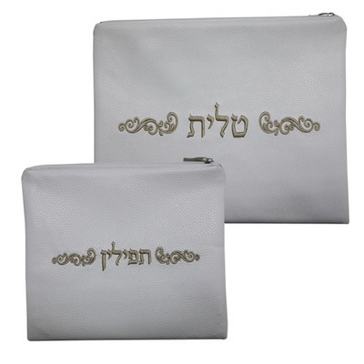סט טלית תפילין דמוי עור מהודר 30*36 ס"מ