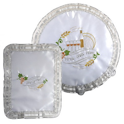 סט פסח סטן 2 חלקים כיסוי פסח+אפיקומן