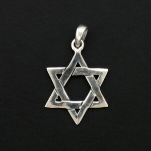 תליון כסף מגן דוד משולב 3 ס"מ