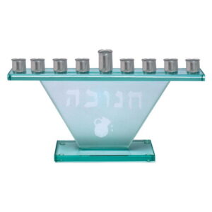 : חנוכיה זכוכית לשמן 13 *25