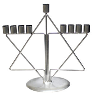 :חנוכיה חוטים מגן דויד 32 ס"מ