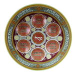 מגש פסח זכוכית "עיטורים"