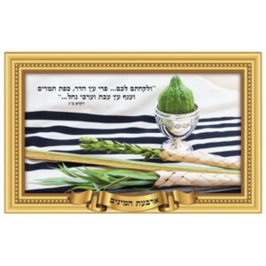 פלקט תלת מימד 68/45 ס"מ  ארבעת המינים  1003273