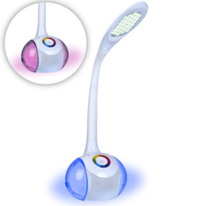 רמקול Charge-it BlueTooth משולב עם מנורת שולחן תאורת לד משתנה CH-4327