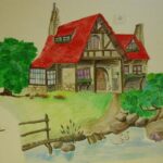 ציור קיר אקריליק בית מהאגדות