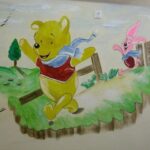 ציור קיר אקריליק פו הדב