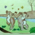 ציור קיר אקריליק סימבה וללה