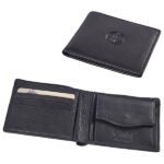 ארנק גבעוני גבר עור נפה שחור GV-2615 (כסף קטן)  