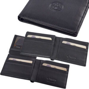 ארנק גבעוני גבר עור נפה שחור GV-2616