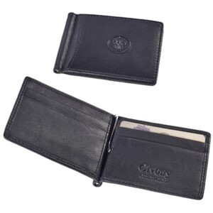 ארנק גבעוני גבר עור נפה שחור קטן עם GV-2620