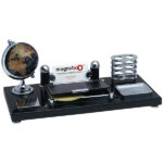 מעמד שולחני יוקרתי שחור, גלובוס אבן לבנה ZA1340  