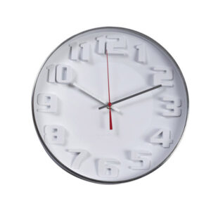 שעון קיר לבן