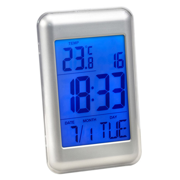 שעון טרמומטר שולחני "דיילי" עם מסך ענק 5" מואר וסנסור ZA-2546 1 שעון טרמומטר שולחני "דיילי" עם מסך ענק 5" מואר וסנסור ZA-2546