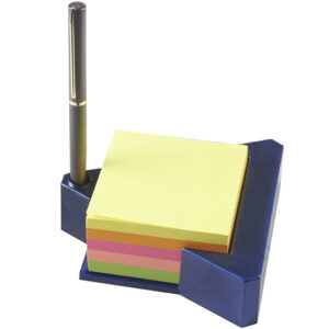 מעמד שולחני ממו משולש כחול עם בלוק נייר סטיקי צבעוני ZA-2943