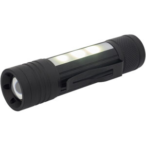 פנס אלומניום מקצועי "OPTO LED" לד 5W טושיבה + שני פסי תאורת SMD בגוף ZA-2963  