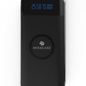 מטען נייד אלחוטי Miracase MPBW10000 mAh עם צג דיגיטלי לבן